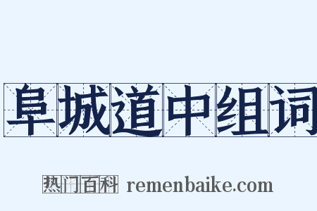 阜城道中组词是什么意思的图片
